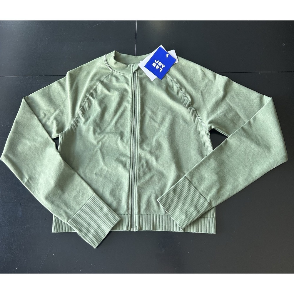 New JoyLab Green Seamless Fitted Full Zip Jacket Joy Lab, Fits Small Stretch - Picture 4 of 16